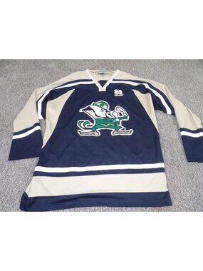 Vintage Notre Dame Hockey Jersey 1992 Colosseum Athletics Large